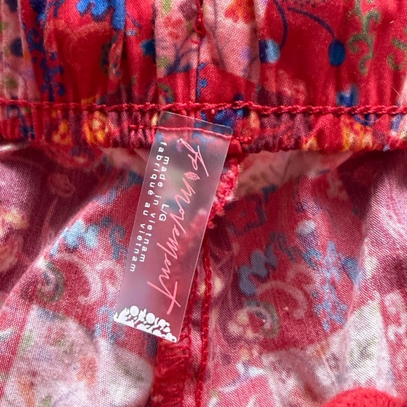 Free People Red Patterned Pants - Picture 5 of 7